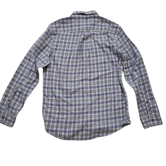 Wallin & Bros Men's Grey Ombre Grindle Plaid Button Down Shirt - Size Medium - Picture 3 of 6
